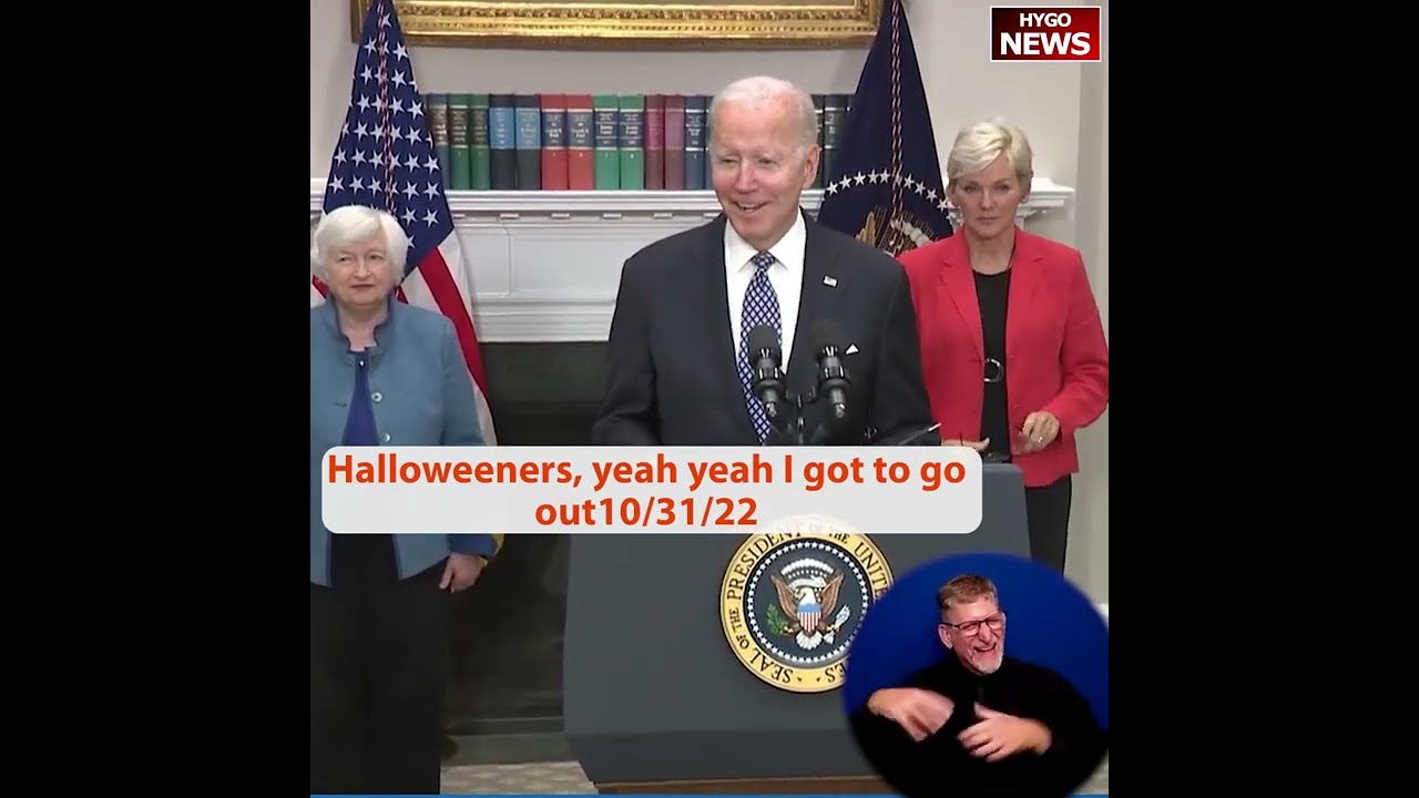 Biden: Halloweeners, yeah yeah I got to go out so you got to come with me