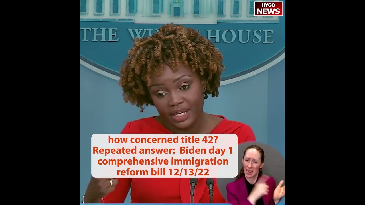 Q: how concerned title 42? Repeated answer: Biden day 1 comprehensive immigration reform bill