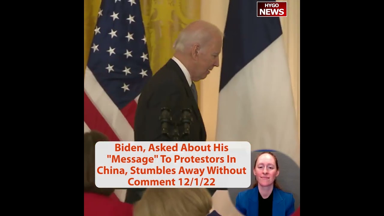 Biden stumbles away without comment when asked about his “Message” to Protestors in China