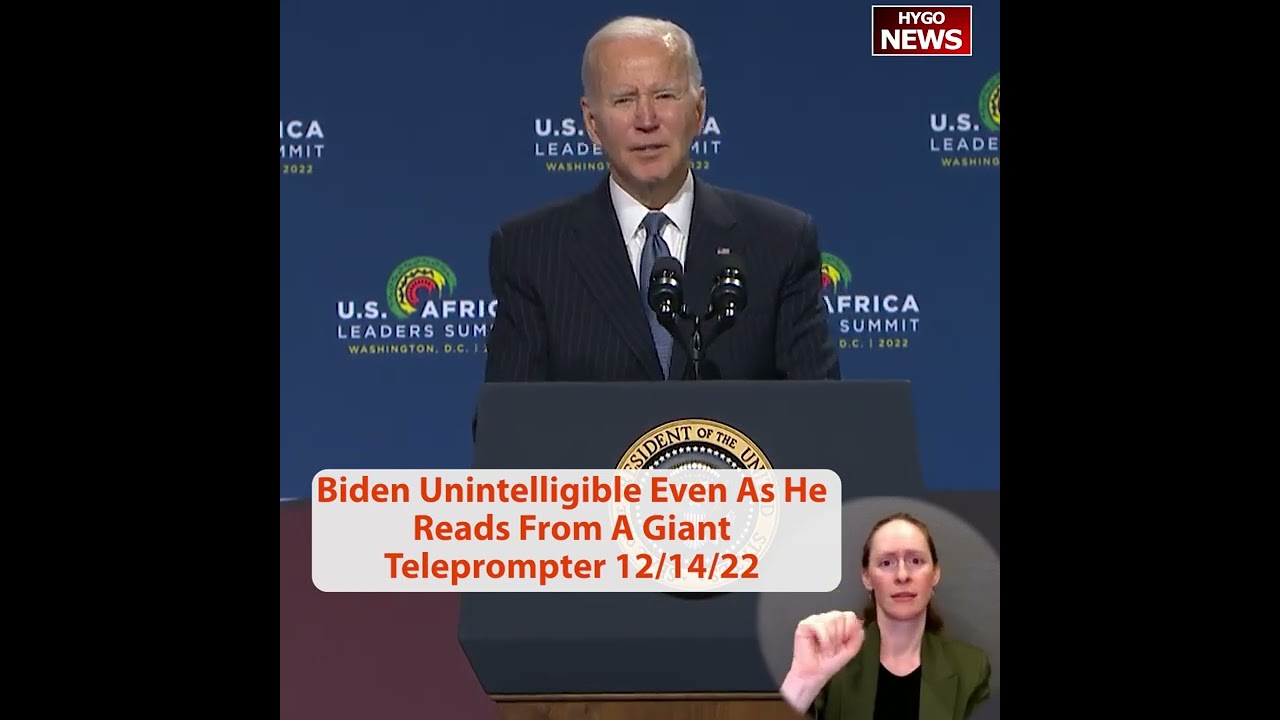 Biden delivers an unintelligible mess even as he reads from a giant teleprompter