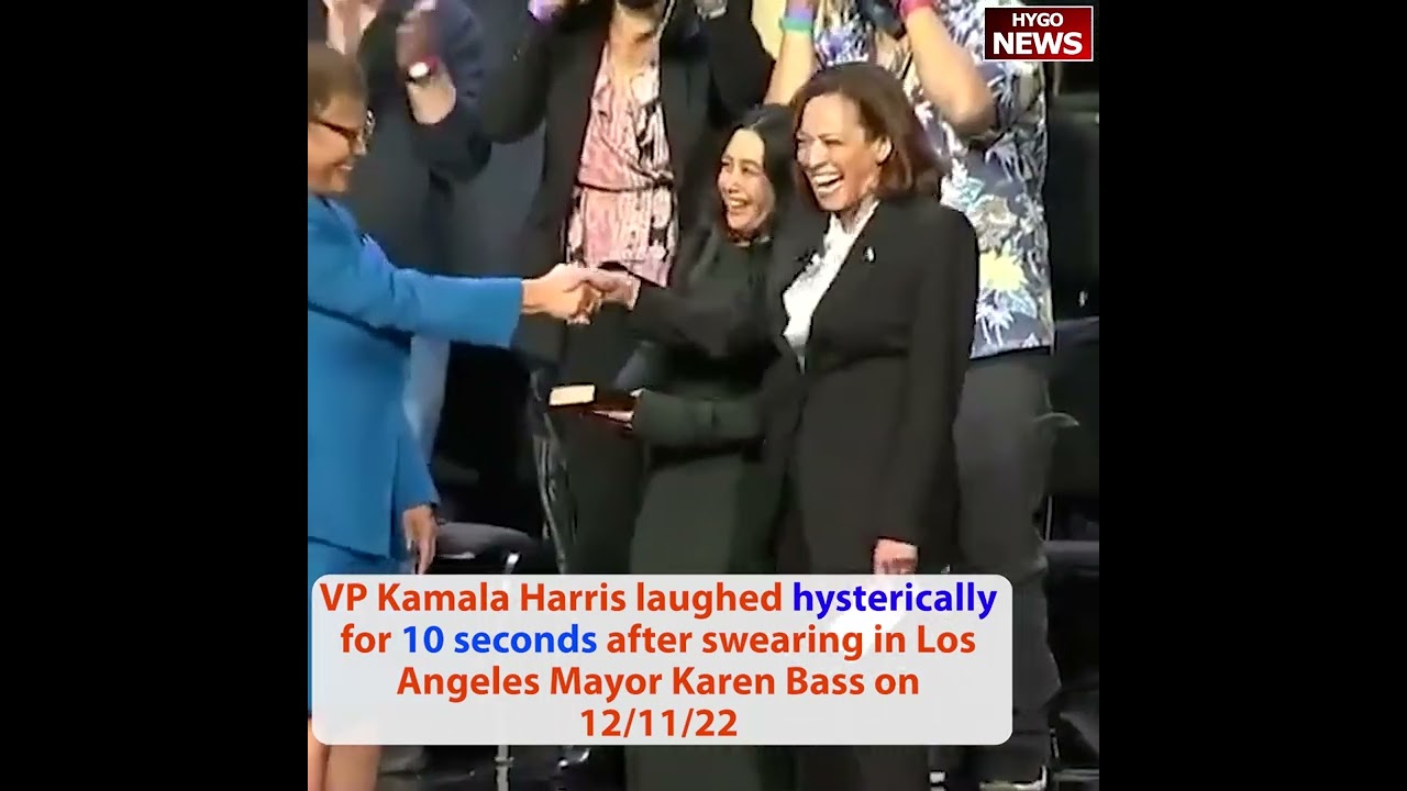 VP Harris laughed hysterically for 10 seconds after swearing in New LA Mayor