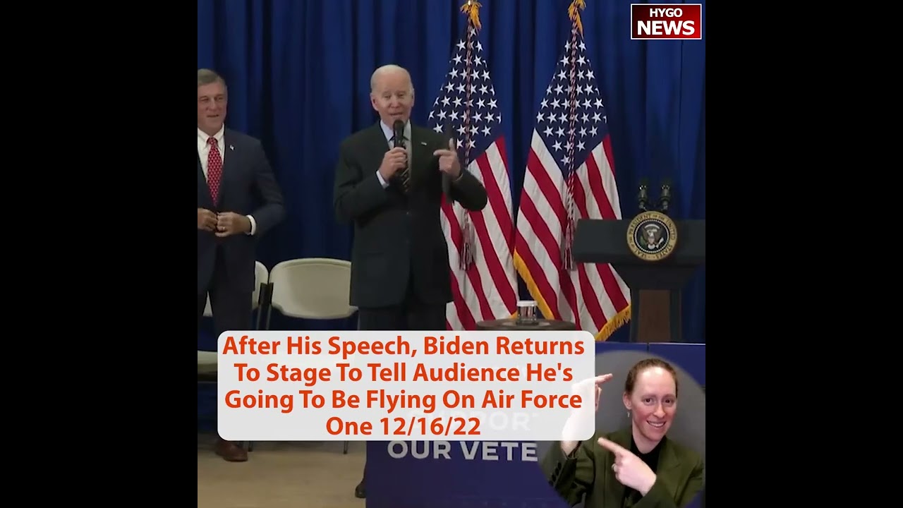 After His Speech, Biden Returns To Stage To Tell Audience He’s Going To Be Flying On Air Force One