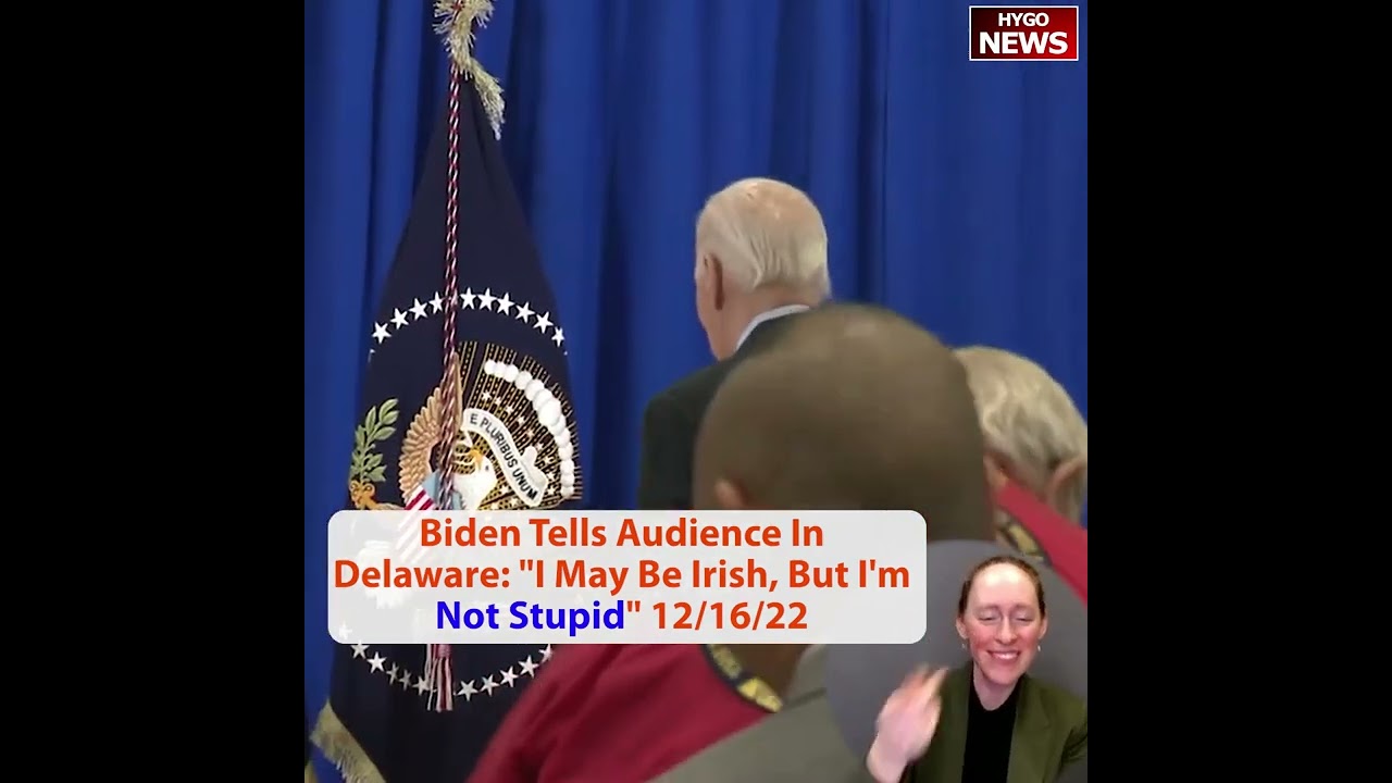 Insult Irish: “I May Be Irish, But I’m Not Stupid”, Biden Tells Audience In Delaware