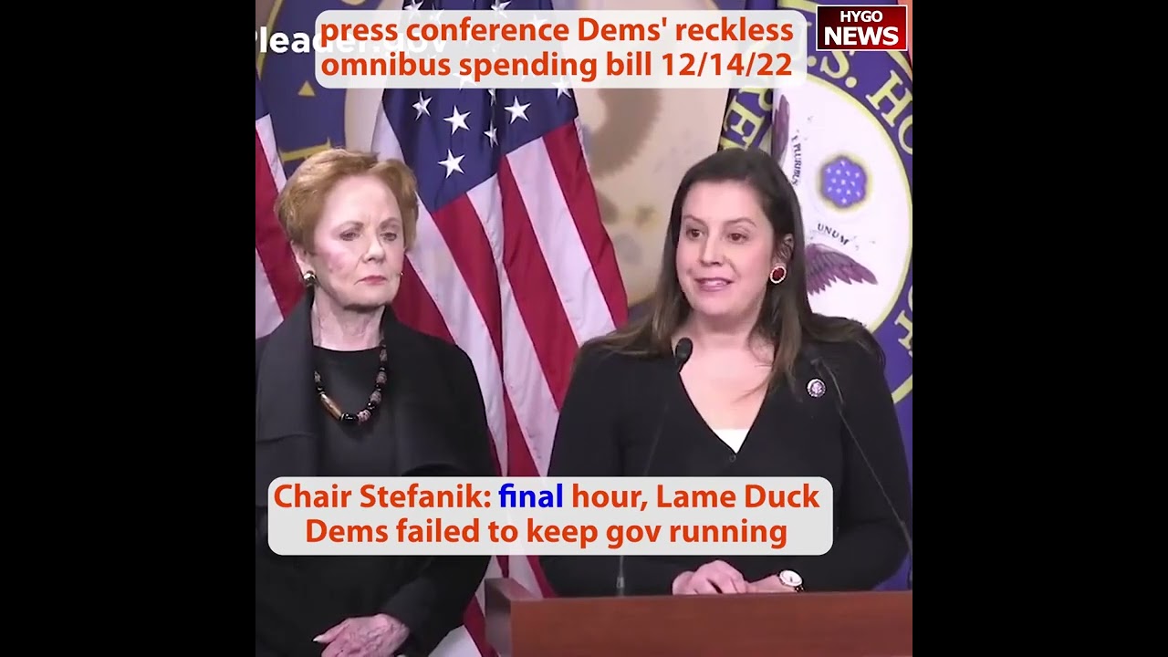 Chair Stefanik: final hour, Lame Duck Dems failed to keep gov running, in pursuit of radical agenda