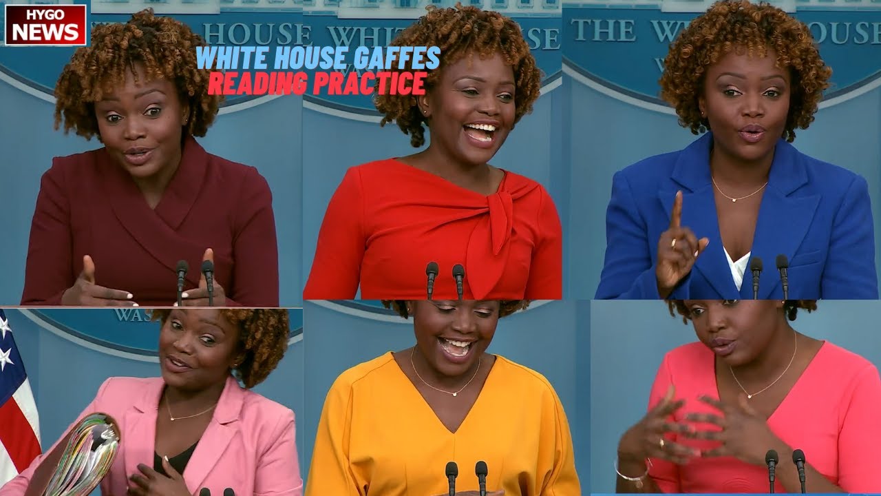 Gaffes & reading practice from U.S. White House press secretary KJP