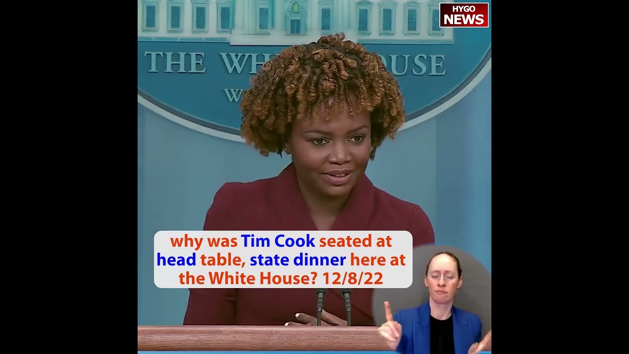 why was Tim Cook seated at head table, state dinner here at the White House?