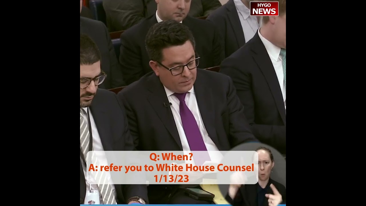 Q: When? A: refer you to White House Counsel