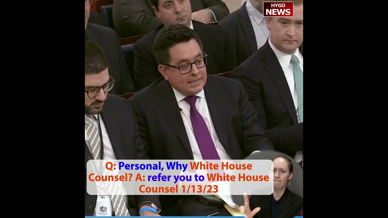 Q: Personal lawyer, Why refer to White House Counsel? A: refer you to White House Counsel