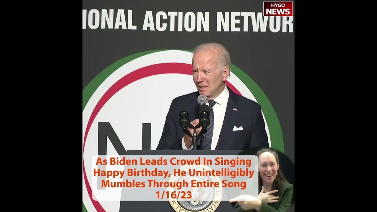 “Is This On? Hello …” Biden Leads Crowd In Singing Happy Birthday Unintelligibly Mumbles Song