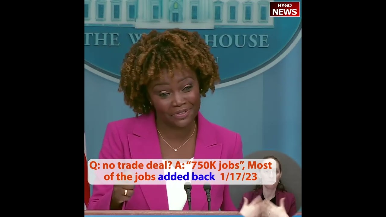 Q: no trade deal? A: “750K NEW jobs” Q: Most of the jobs added back