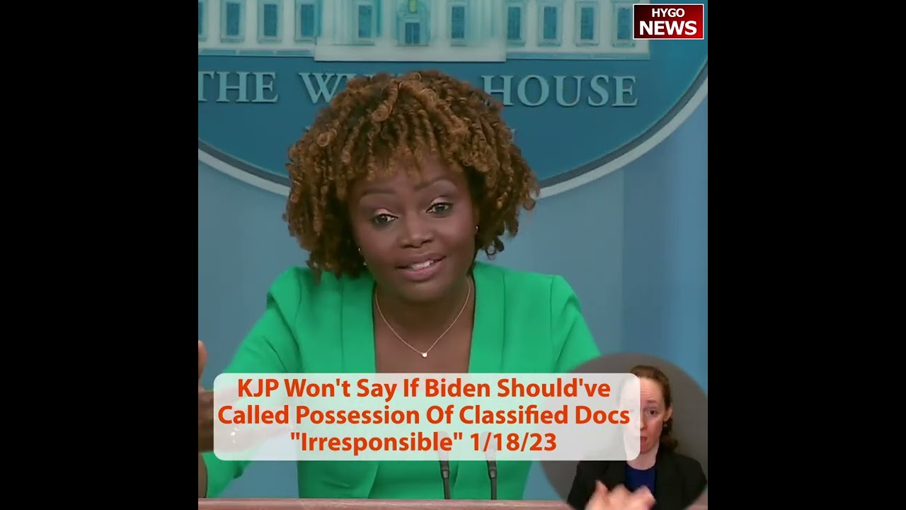 Biden 60 minutes interview, KJP Won’t Say If Biden Should’ve Called Classified Docs “Irresponsible”