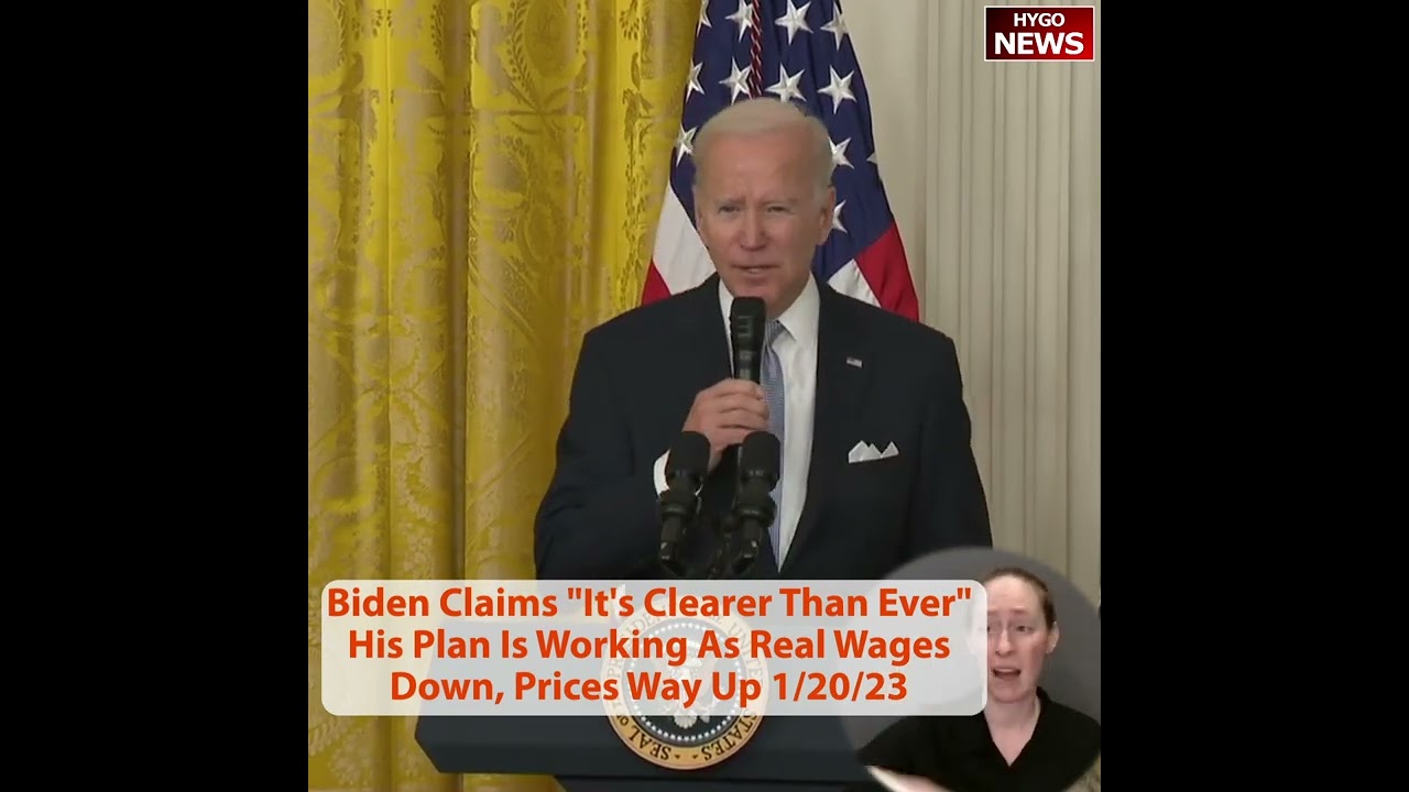 Joe Biden claims “it’s clearer than ever” his plan is working as real wages down, prices way up