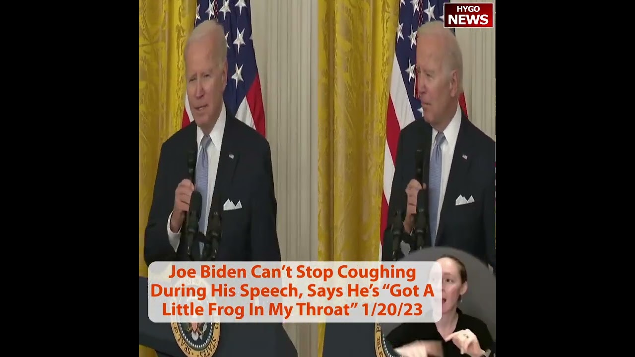 Joe Biden Can’t Stop Coughing During His Speech, Says He’s “Got A Little Frog In My Throat”