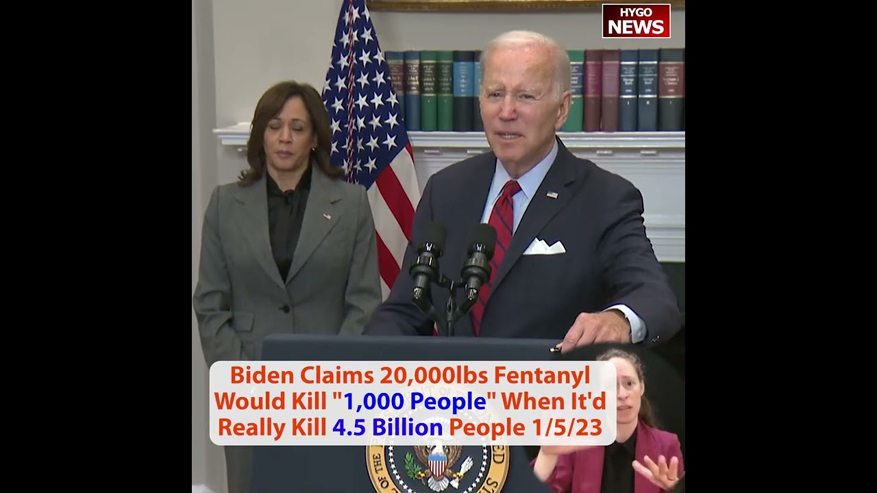 Biden claims 20,000lbs fentanyl kill “1,000 people” when it’d really kill 4.5 billion people