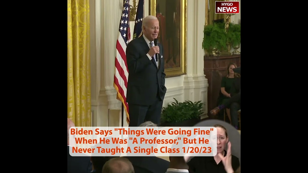 Biden Says “Things Were Going Fine” When He Was “A Professor,” But He Never Taught A Single Class