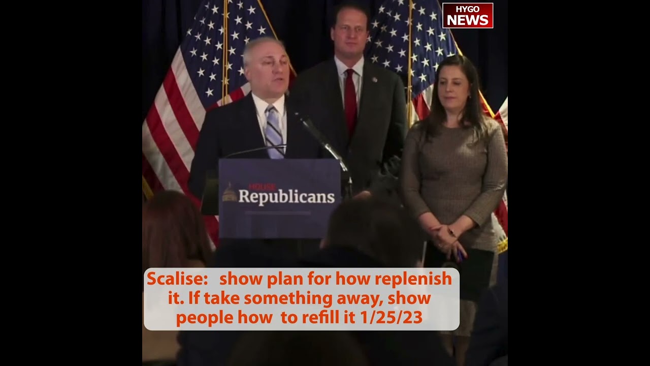 Scalise: show plan for how replenish it. If take something away, show people how to refill it