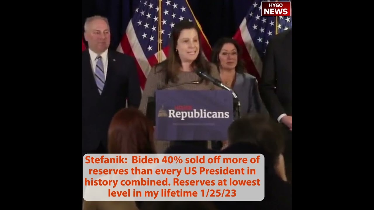 Stefanik: 40% sold off more of reserves than every US President in history combined. lowest level