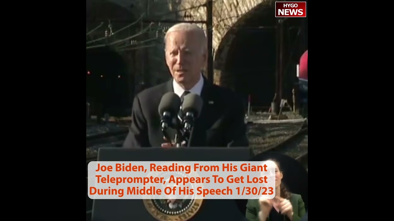 Joe Biden Appears To Get Lost During Middle Of His Speech, Reading From His Giant Teleprompter