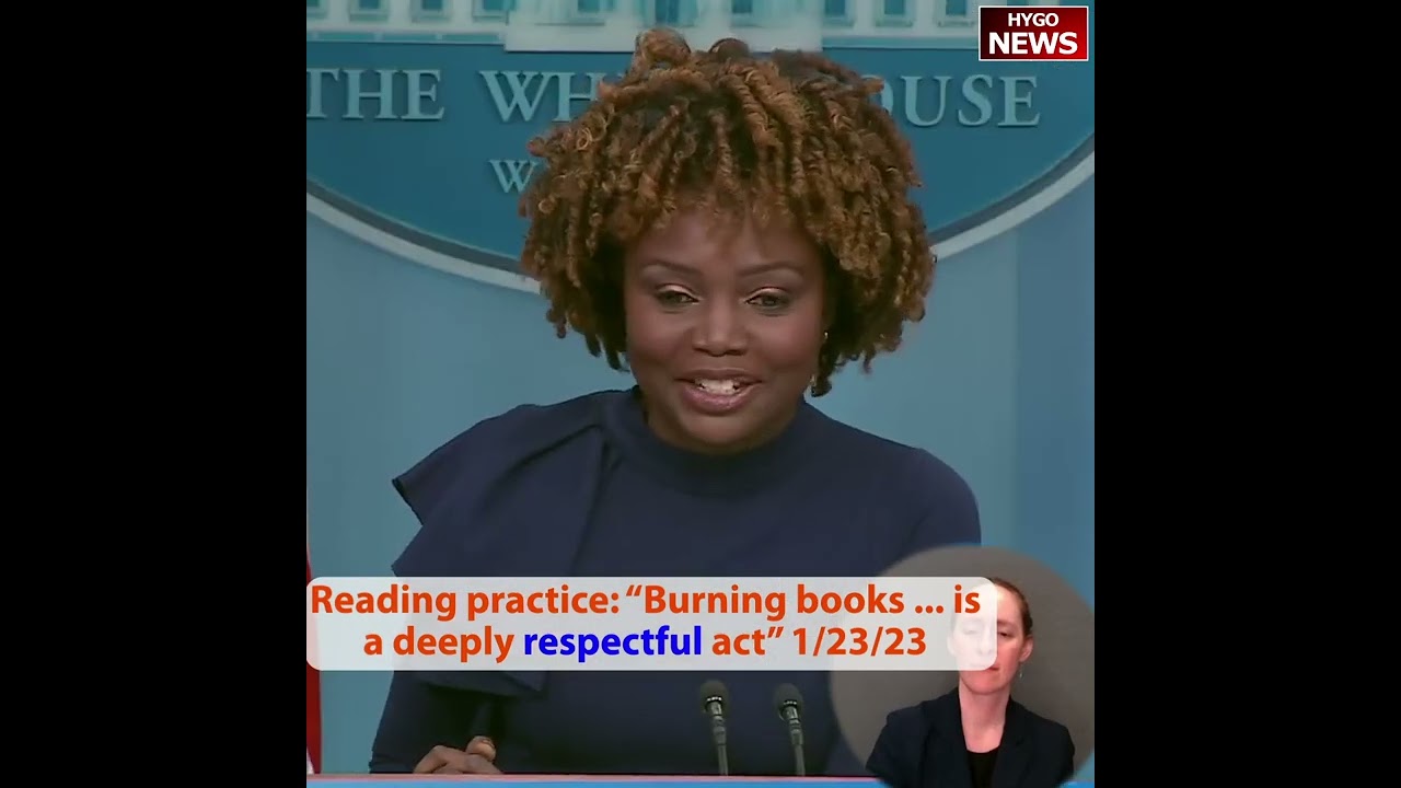 Reading practice: “Burning books … is a deeply respectful act”, “what he meant or didn’t meant.”