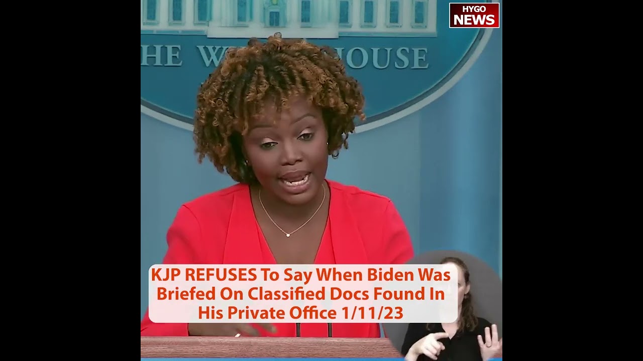 Q: transparent way KJP: REFUSES To Say When Biden Was Briefed On Classified Docs Found In His Privat