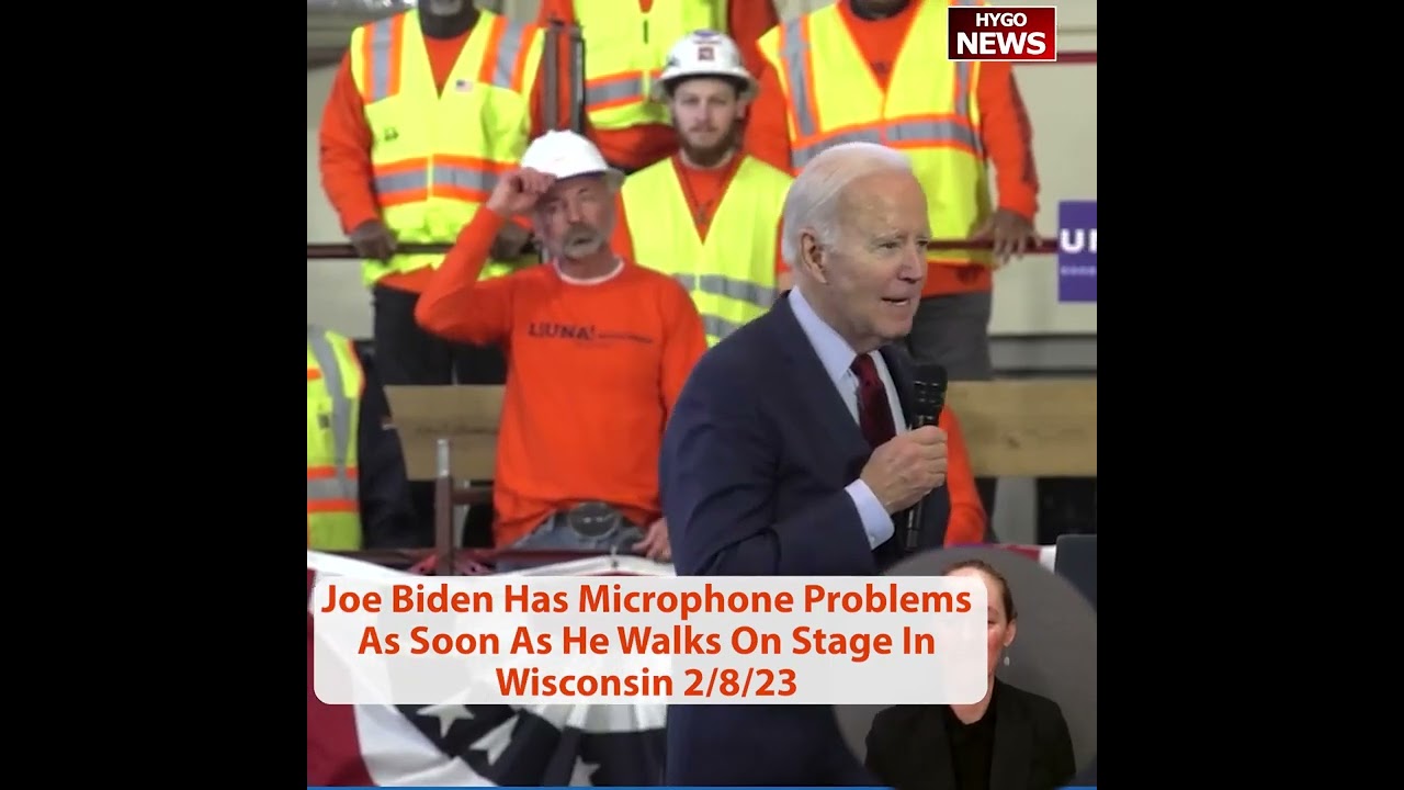 Biden Has Microphone Problems As Soon As He Walks On Stage, “Don’t Jump!”