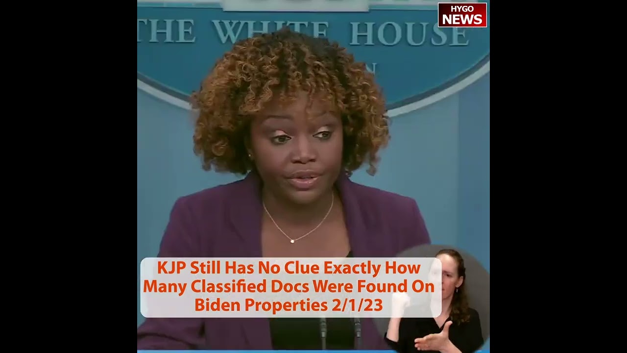 KJP Still Has No Clue Exactly How Many Classified Docs Were Found On Biden Properties