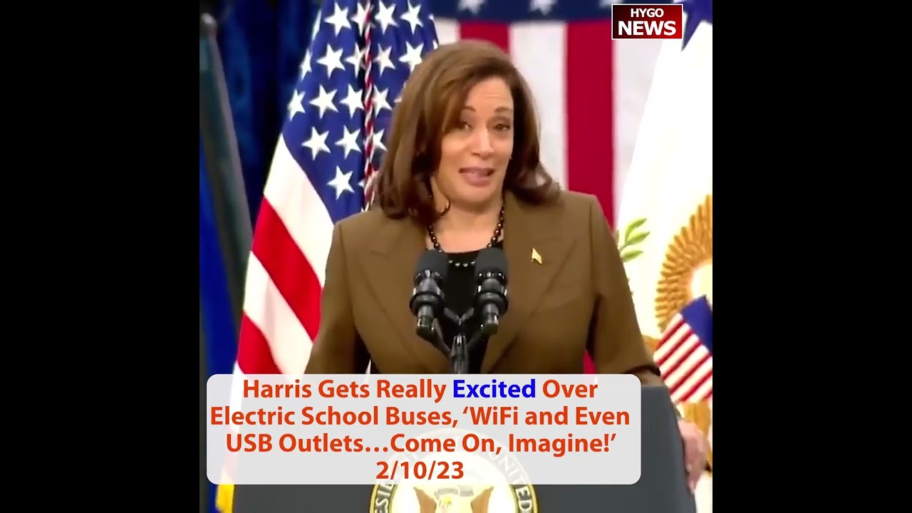 Harris Gets Really Excited Over Electric School Buses, ‘WiFi and Even USB Outlets…Come On, Imagine!’