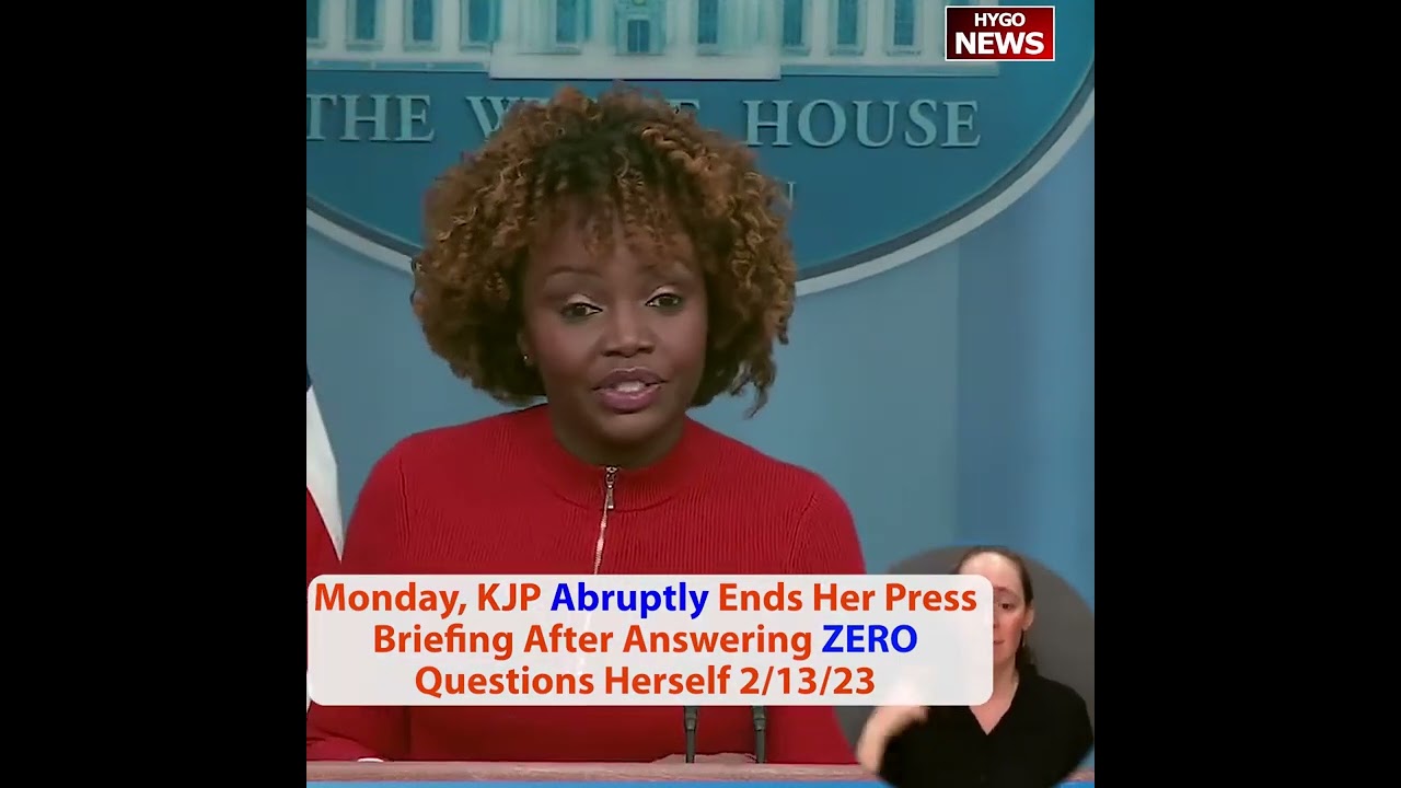 Monday, KJP Abruptly Ends Her Press Briefing After Answering ZERO Questions Herself