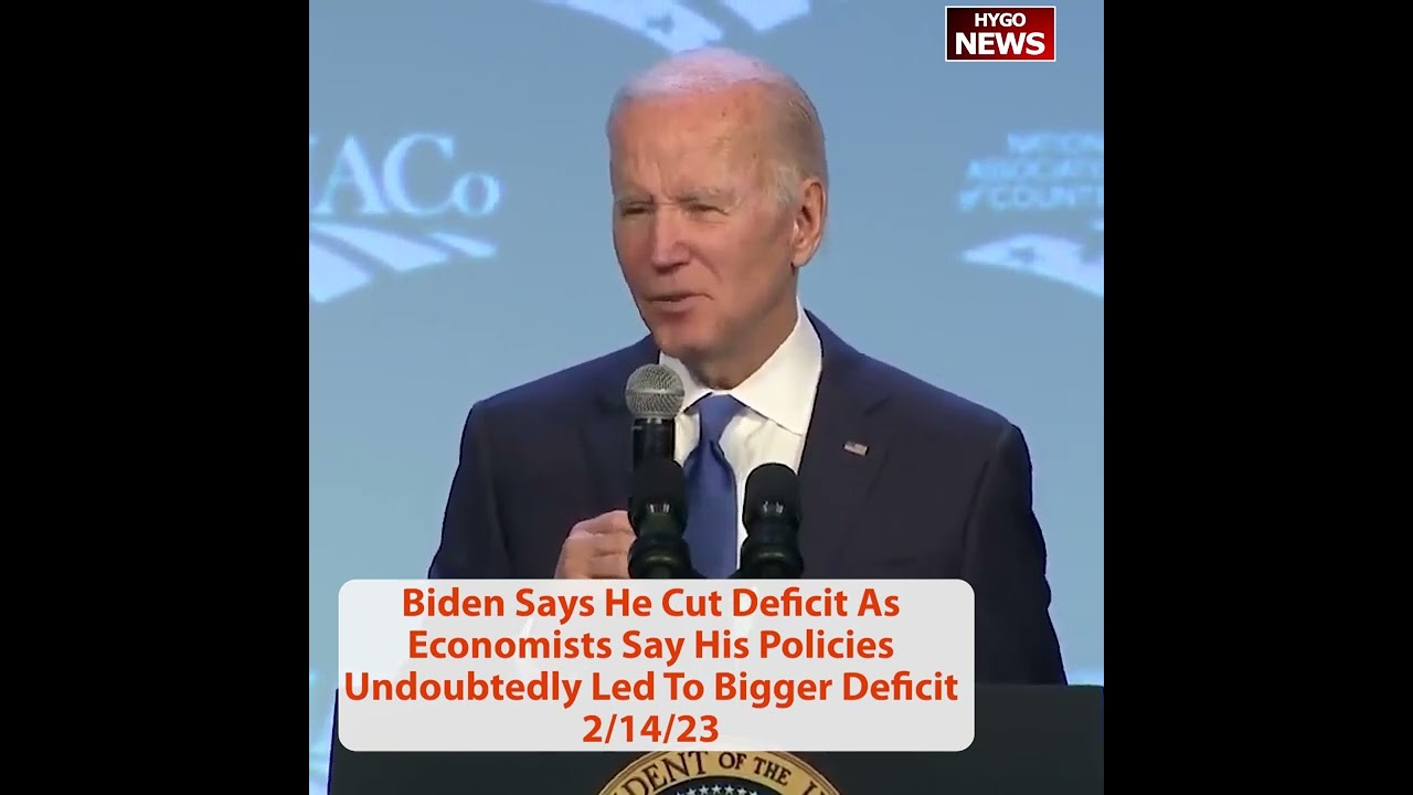 Biden: Cut Deficit but Led To Bigger Deficit, Promises Finish Job After 2 Years American POORER