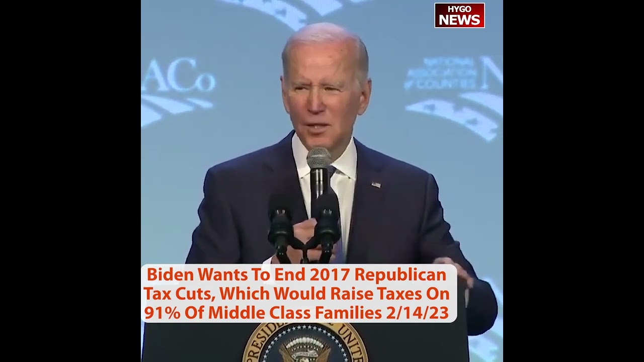 Biden wants to end 2017 Republican tax cuts, which would raise taxes on 91% of middle-class families