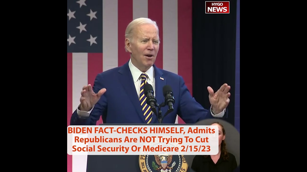 BIDEN FACT-CHECKS HIMSELF, Admits Republicans Are NOT Trying To Cut Social Security Or Medicare