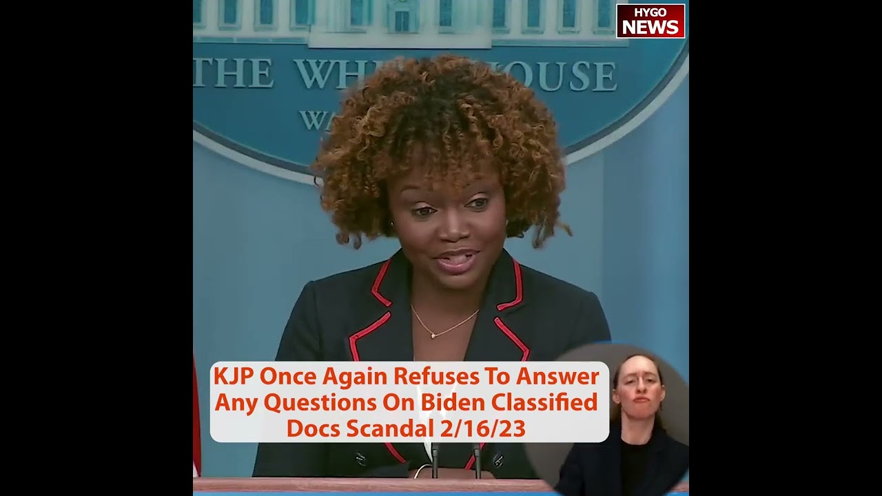 KJP once again refuses to answer any questions on Biden classified docs scandal search University