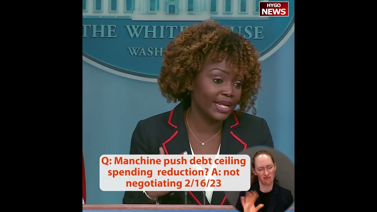 Q: Manchine push debt ceiling spending reduction? A: not negotiating