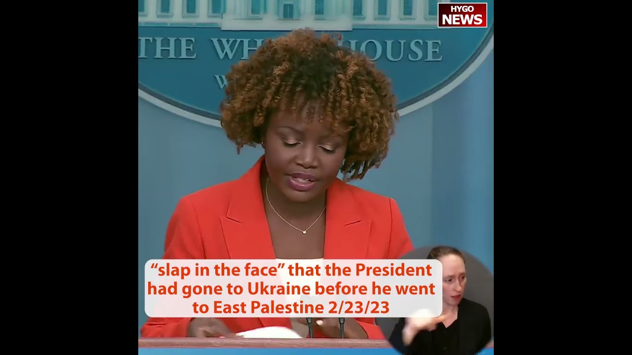 “slap in the face” that the President had gone to Ukraine before he went to East Palestine