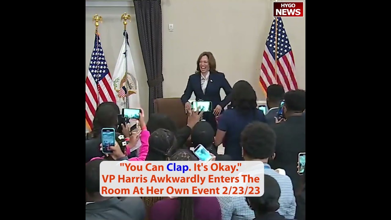 Kamala Harris awkwardly enters the room at her own event: “You can clap. It’s okay.”