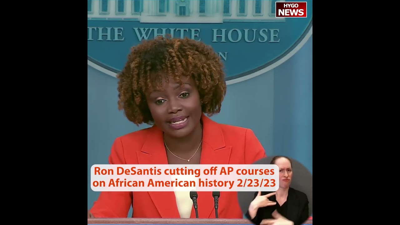 Ron DeSantis cutting off AP courses on African American history A: Education Sec Cardona no specific