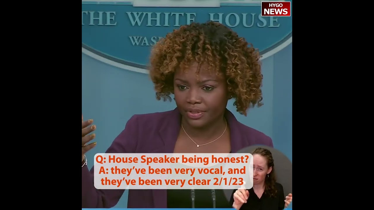 Q: House Speaker being honest? A: they’ve been very vocal, and they’ve been very clear