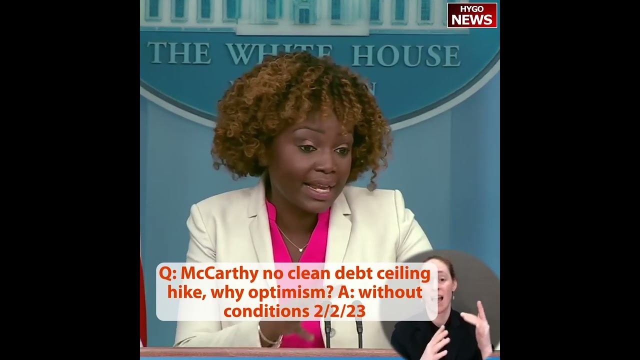 Q: McCarthy no clean debt ceiling hike, why optimism? A: without conditions