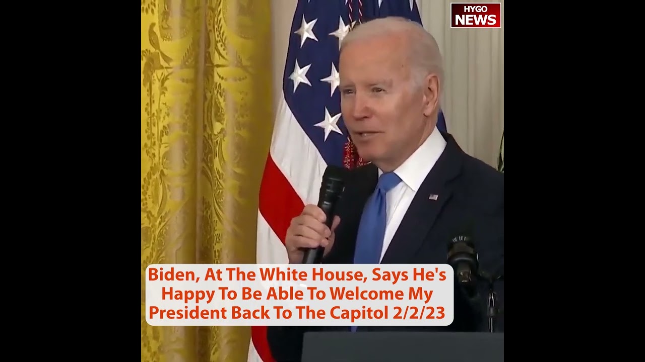 Biden, At The White House, Says He’s Happy To Be Able To Welcome My President Back To The Capitol