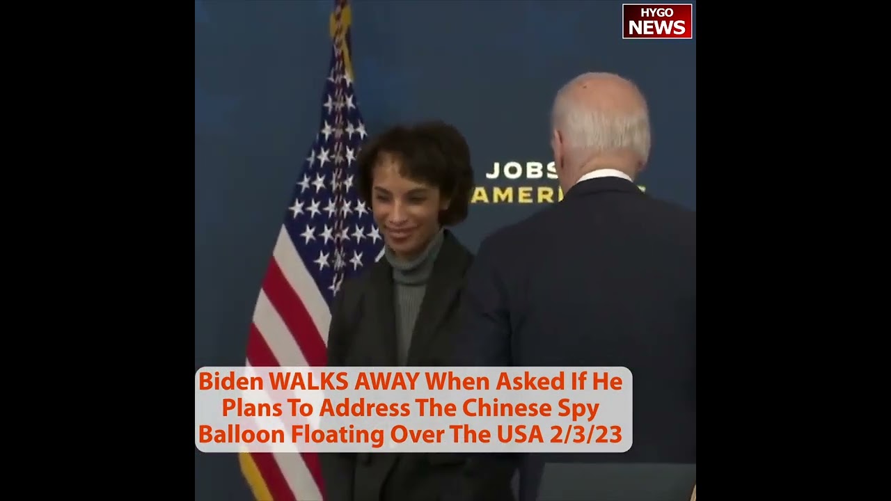 Biden WALKS AWAY When Asked If He Plans To Address The Chinese Spy Balloon Floating Over The USA