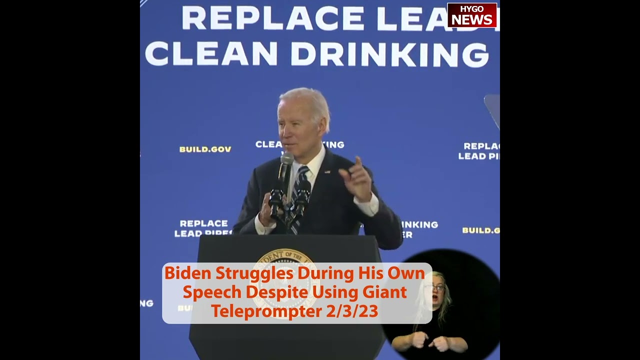 Biden Struggles During His Own Speech Despite Using Giant Teleprompter