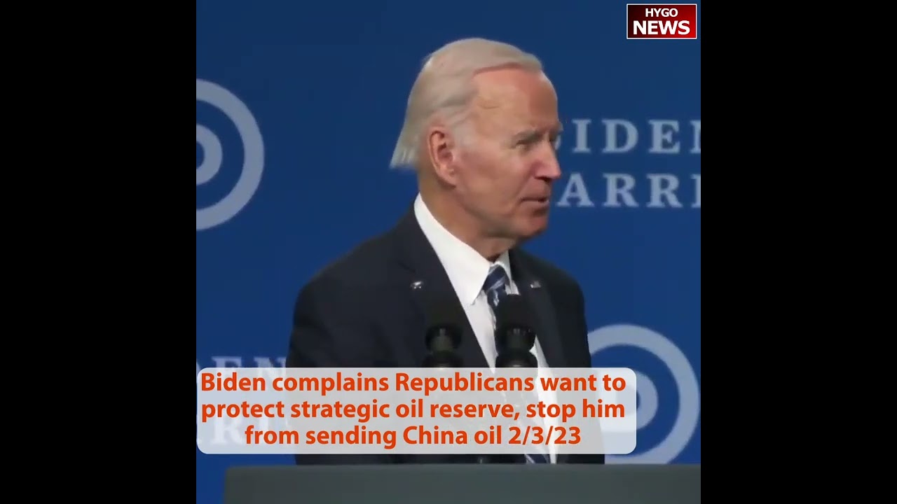 Biden complains Republicans want to protect strategic oil reserve, stop him from sending China oil