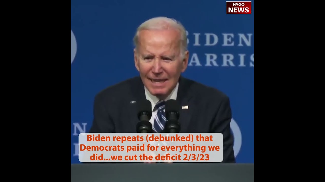 Biden repeats debunked lie that Dems paid for everything we did…we cut the deficit!