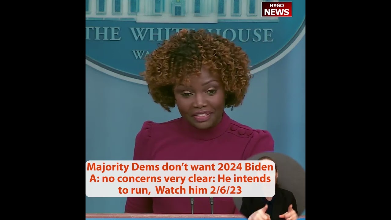 Majority Dems don’t want 2024 BidenA: no concerns very clear: He intends to run, Watch him