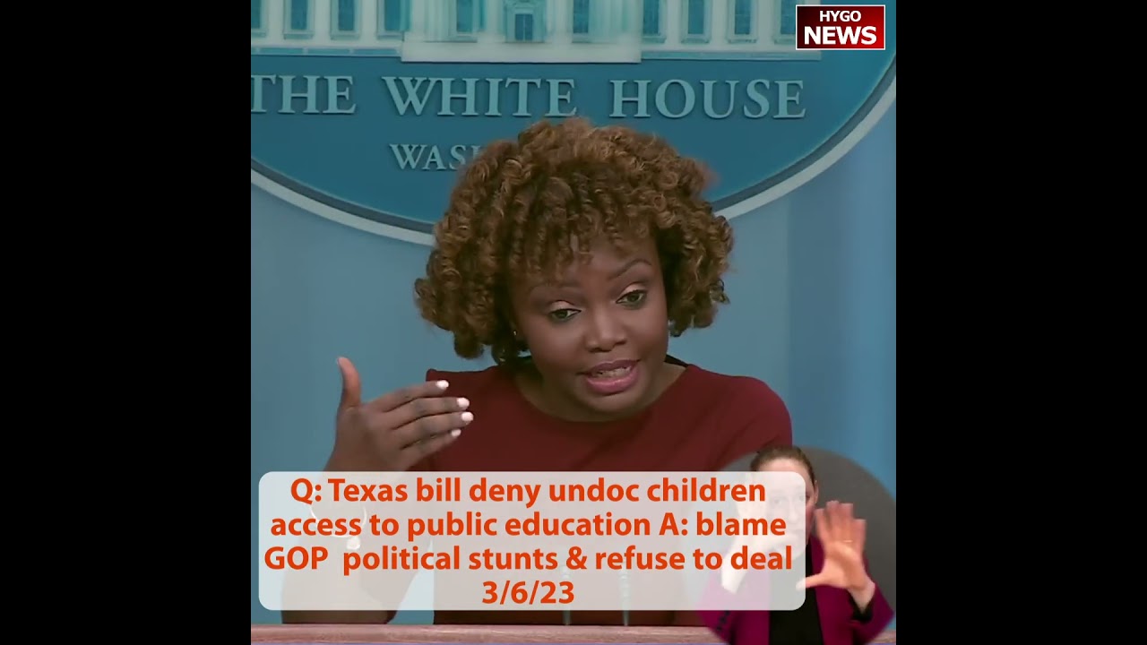 Q: Texas Bill deny migrants access to public education A: blame GOP political stunts & refuse deal