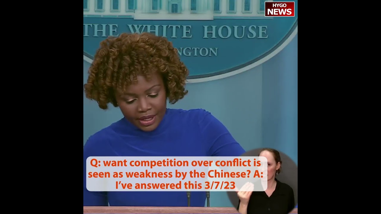 Q: want competition over conflict is seen as weakness by the Chinese? A: I’ve answered this