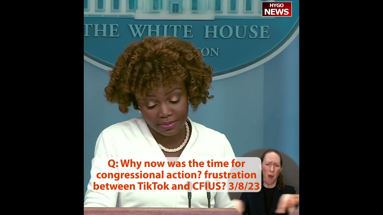 Q: Why now was the time for congressional action? frustration between TikTok and CFIUS?