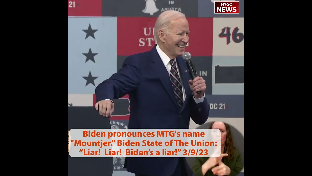 Biden: brought down inflation 7 months in a row; “former President and maybe the future President.”