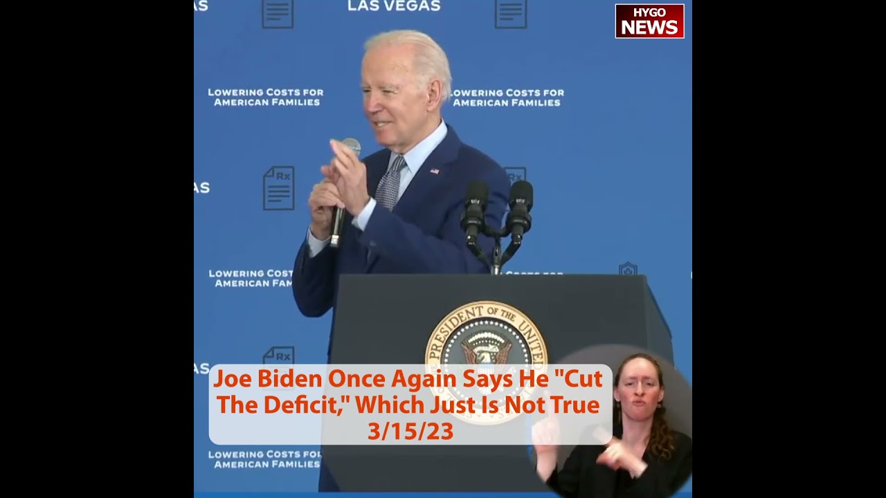 Biden once again says he “cut the deficit,” which just is not true.21 1