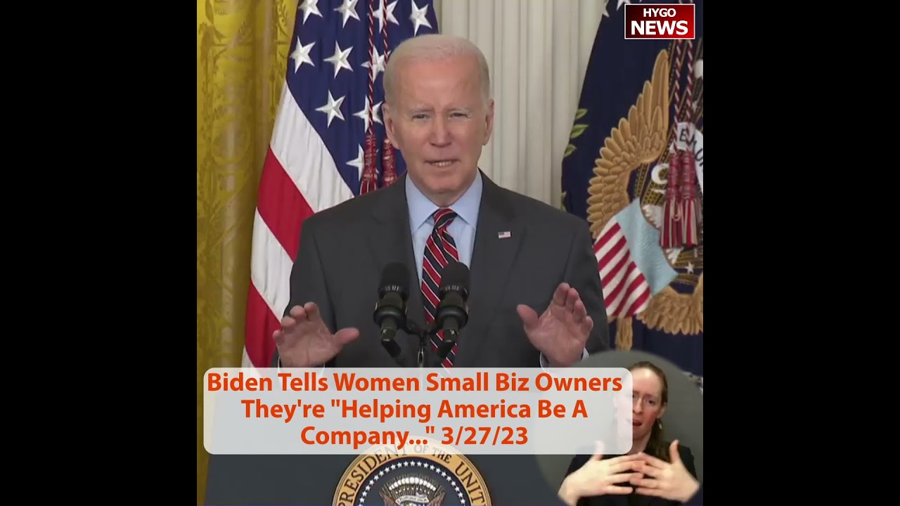 Biden Tells Women Small Biz Owners They’re “Helping America Be A Company…”